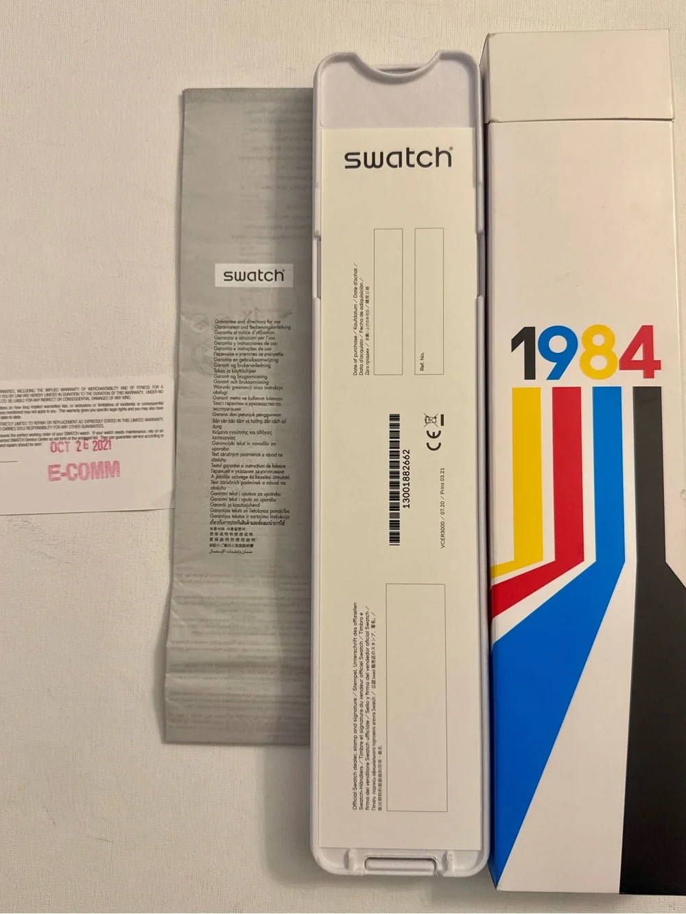 Swatch 1984 Reissue Watch, Black Diver, Waterproof, Bio-Sourced Material - NIB